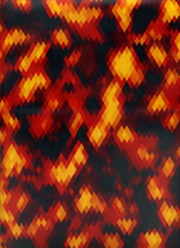 HYDROGRAPHIC WATER TRANSFER PRINT HYDRO DIPPING FILM Red Digital Fire 8 bit pc