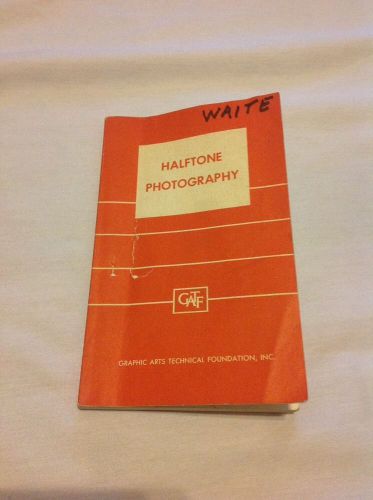 Halftone Photography For Offset Lithography By Erwin Jaffe 1967 Graphic Arts