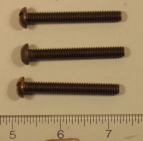 2 inch silicon bronze slotted round head machine screws