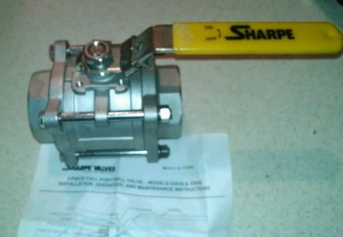 2&#034; ball valve sharpe cf8m 316ss  coupling 2 inch 1000 cwp stainless new for sale