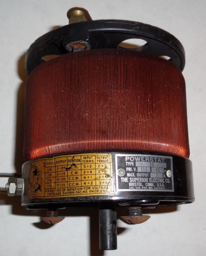 A SECO or Superior Electric Co. Powerstat, Type 20, 115V Pri 3 Amp 0-135V Output