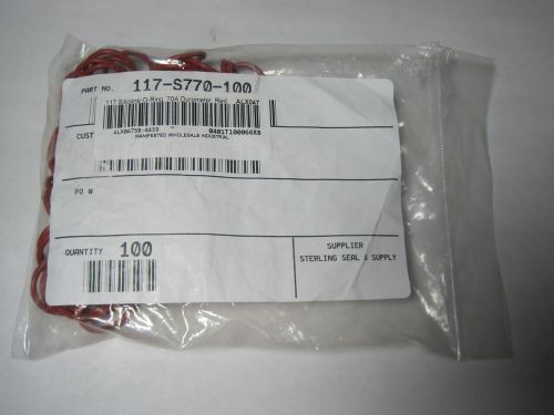 Sterling seal round red silicone o-ring 70a durometer 117 100-pack nib for sale