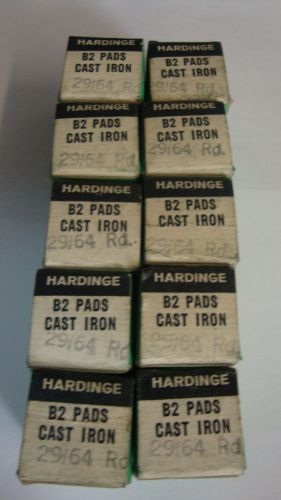HARDINGE B2 CAST IRON PADS 29/64 RD - 10 PCS