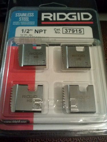 New ridgid 1/2&#034; npt ss 37915 drop head threader chasers quantity of 4 for sale