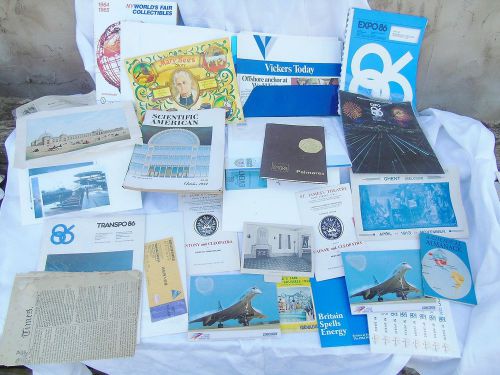 HUGE LOT COLLECTION EXPO EXHIBITION PAPERS COLLECTABLES CANADA WORLDS FAIR PHOTO