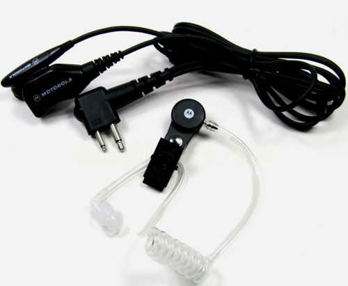 Motorola 2 wires surveillance w/ acoustic tube dual pin! kit# pmln4606a for sale