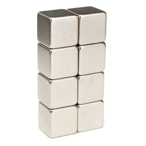 8Pcs N52 Strong Magnetic Cube Block Neodymium Cuboid Fridge Magnets 10x10x10mm