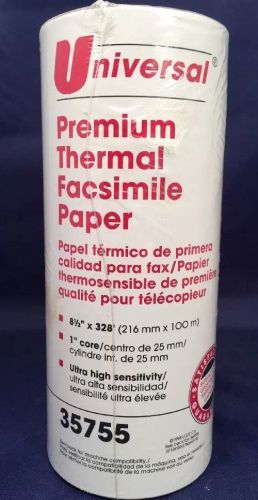 New UNIVERSAL Thermal Fax Facsimile Paper 8-1/2 &#034; x 328 Feet 1&#034; Core