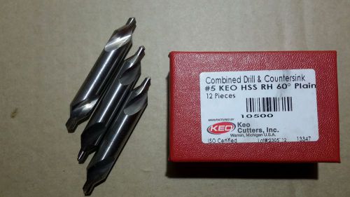 KEO #5 Combined Drill &amp; Countersink 60 degree HSS RH 60 deg EDP#10500