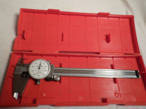 Mitutoyo 6&#034; Dial Calipers .0001&#034; 505-637 w/Red Case 0&#034;-6&#034; Range Machinist Tools