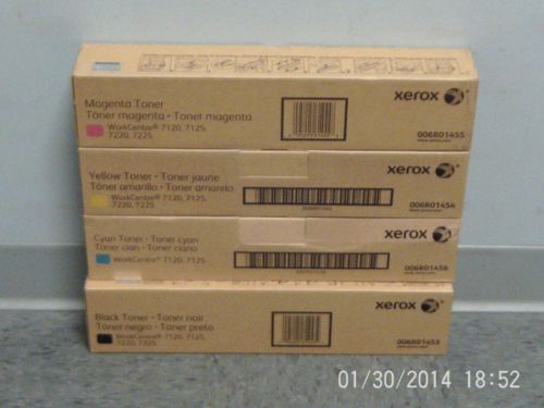 New Genuine Xerox Toner Cartridges CYMK for WorkCentre 7120/7125/7220/7225