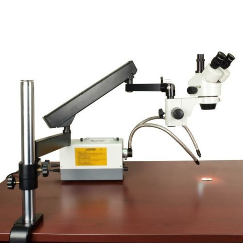 7-45X Zoom Trinocular Microscope+Articulating Arm Heavy Stand+Cold Y Type Light