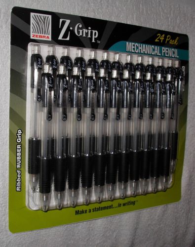 New 24 Pack Z Grip Zebra Mechanical Pencils 0.7 mm
