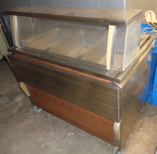 HOT FOOD SERVING BAR with 3 Steam Compartments.  LOCAL PICKUP ONLY