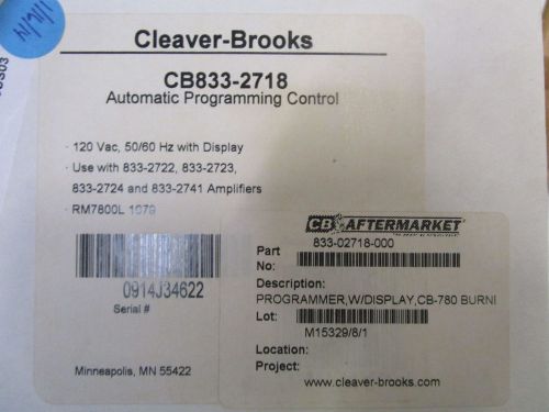 CLEAVER-BROOKS AUTOMATIC PROGRAMMING CONTROL CB833-2718 *NEW IN BOX*
