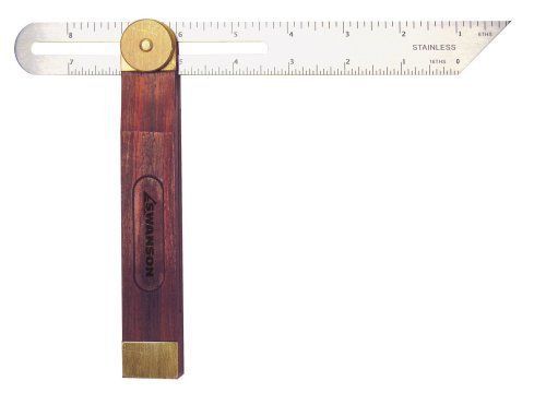 Swanson TS149 9-Inch Sliding T-Bevel with Hardwood Handle, Stainless Steel New