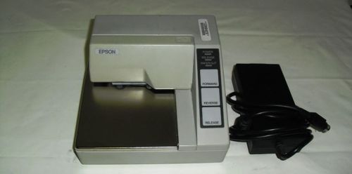 Epson TM-U295 Point of Sale Slip Dot Matrix Printer M66SA White with Ac Adapter