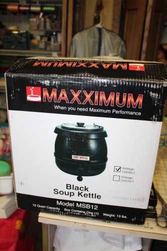 Asbury maxximum 12 qt. electric countertop black soup kettle - 120v - msb12 for sale