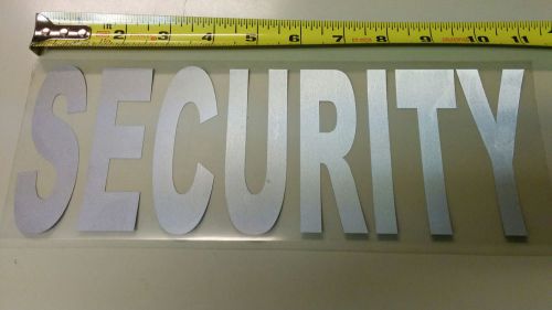 10 security uniform reflective iron on emblem decal , 11inch X 3 7/8 inch