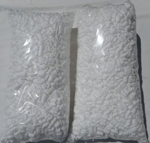 2 new white 8.0 gallon popcorn anti static packing peanuts free ship for sale