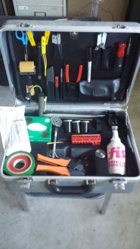 Fiber optic splicing tool kit for optical fiber fusion and connectorizing for sale