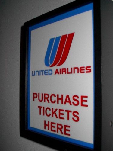United Airlines Airplane Pilot Airport Pilot Lighted Man Cave Advertising Sign