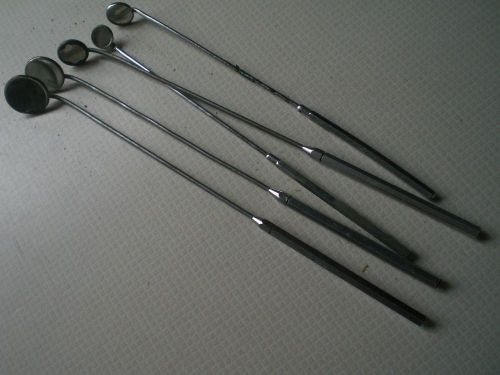 5 Vintage Dental Mirrors Stainless steel Surgical Instruments