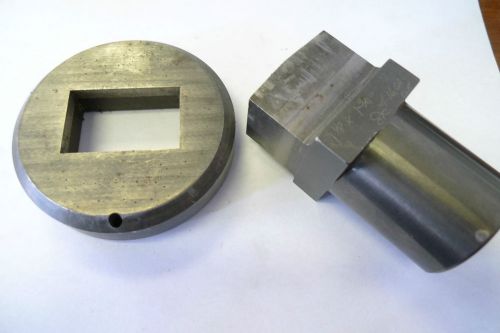 Rectangular Turret Punch and Die set 1 1/8&#034; x 1 3/4&#034; with 0.16&#034; clearance