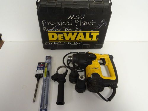 Dewalt d25304 type 1 sds rotary hammer w/ case, bits, attachments, handle for sale