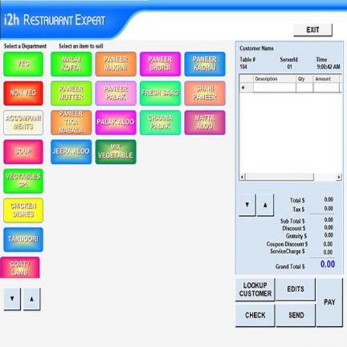 Restaurant Touch screen  point of sale  Software for Dine in / Delivery
