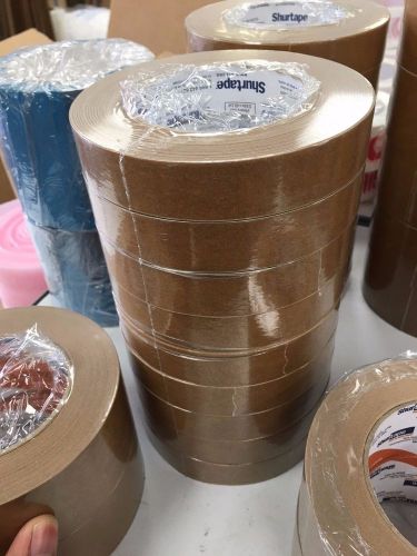 9 rolls 1&#034; x 60 yd shurtape flatback paper tape fp 97 for sale