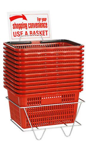 Shopping Basket Set of 12 - RED