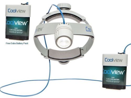 NEW Demo Cool View 1400XT Surgical LED Headlight TWO Battery Packs 140,000 Lux