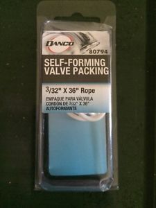 White Teflon Self-Forming Rope Valve Packing 3/32&#034; X 36&#034; Danco # 80794