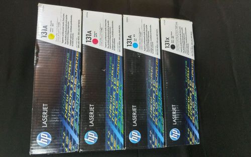 NEW (4) GENUINE HP OEM CF210X CF211A CF212A CF213A TONER M251 MFP276 131A-SEALED