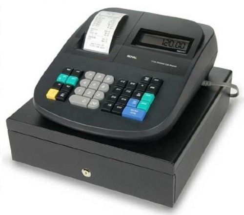 Royal- 120dx cash register 16 department 200 price look-ups 8 clerk system for sale