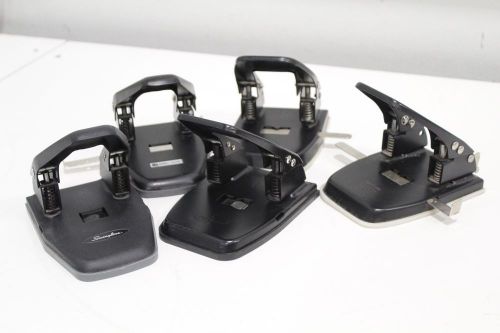 Lot of 5) Swingline 2-Hole 74045/50 EXP UIC ACCO 50 Paper Punch Black Metal