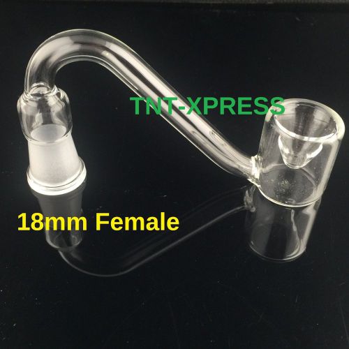 1P 18mm Female Drop Down Bowl Adapter Connector Clear Glass Dropdown (LG-23)