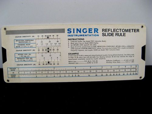Vintage singer instrumentation reflectometer slide rule -vgc for sale