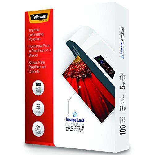 Fellowes Thermal Laminating Pouches, ImageLast, Letter Size, 5 Mil, 100 Pack