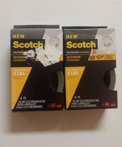 *2 PACK* SCOTCH 1 in. x 4 ft. Black Outdoor Fasteners - Holds Up To 5lbs