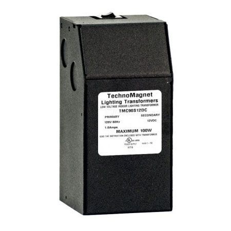 Technomagnet tmc90s12vdc indoor magnetic low voltage dc led driver, 90w 120/12v for sale