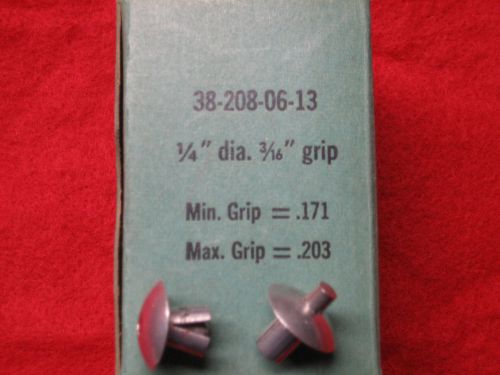 Drive pin rivet  Brazier head aluminum 1/4&#034;  .25&#034;  dia x  3/8&#034; .375&#034; (35 pieces)