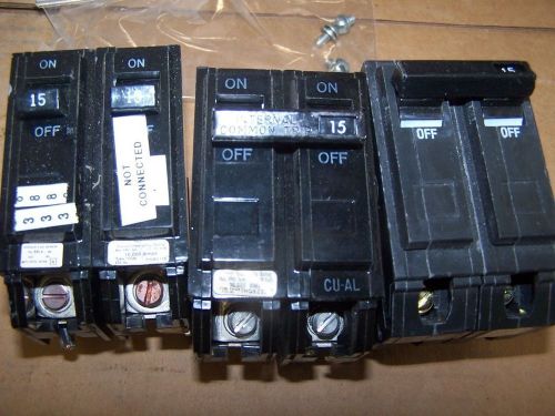 3 GE THGB  2 pole Breakers  all  15 amp REDUCED FOR CLEARANCE