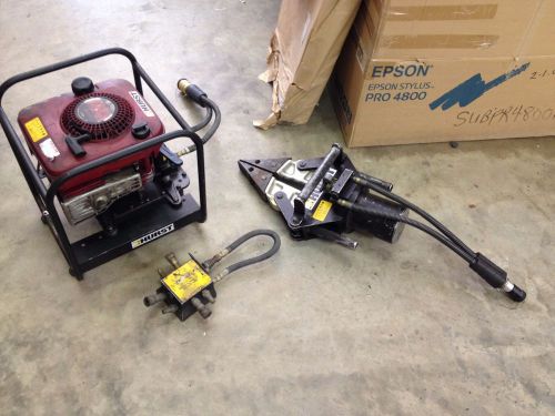 Hurst jaws of life rescue system spreader &amp; power unit &amp; manifold for sale