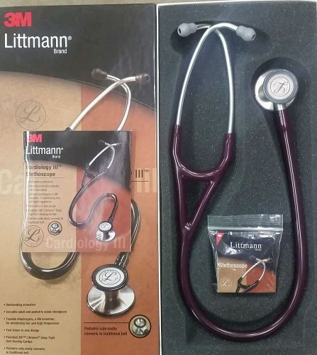 3m littmann cardiology iii stethoscope, plum tube, 27 inch, 3135 for sale