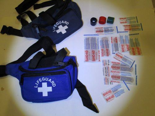 Lifeguard royal blue fanny pack with sample bandages for sale