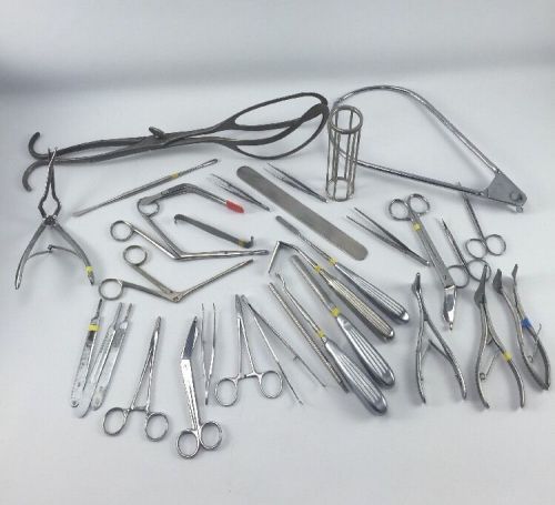 Lot Of 32 Stainless Steel Surgical Tools.