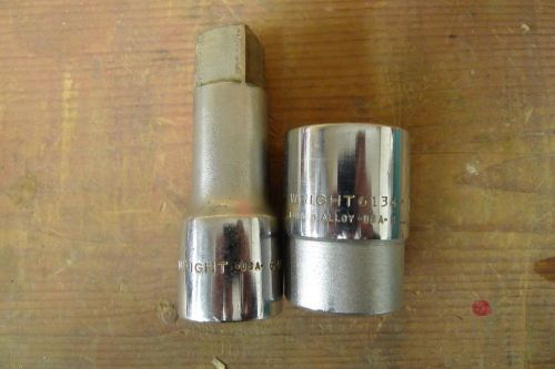 Wright  3/4&#034; Dr. 6403 3&#034; extension &amp; 3/4&#034; dr.1-1/6&#034; socket made in USA free ship