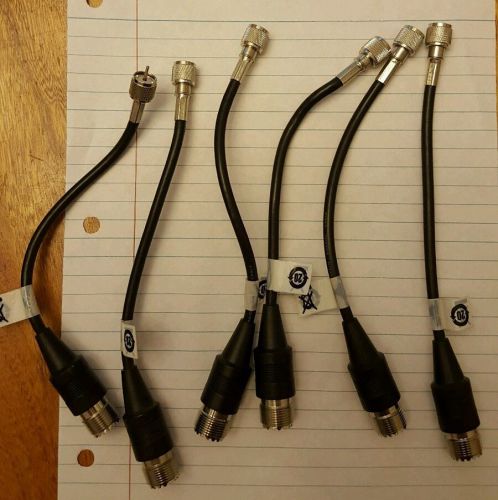 OEM Motorola Mini UHF to SO239 (PL259)High Quality Adapter cable. **LOT OF 6**